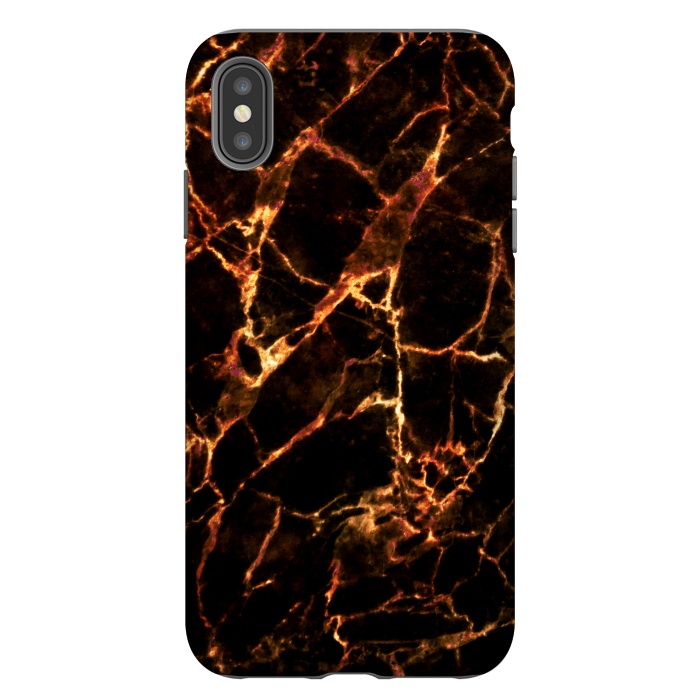 iPhone Xs Max StrongFit Golden cracks marble  by Oana 