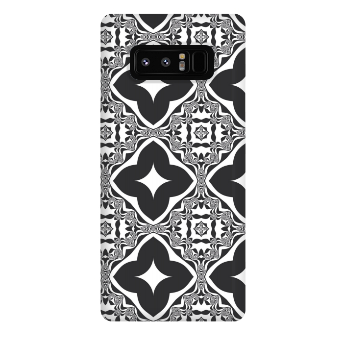 Galaxy Note 8 StrongFit BLACK WHITE SQUARES by MALLIKA
