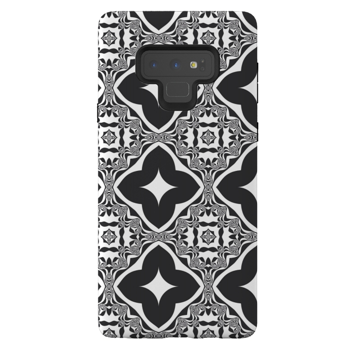 Galaxy Note 9 StrongFit BLACK WHITE SQUARES by MALLIKA