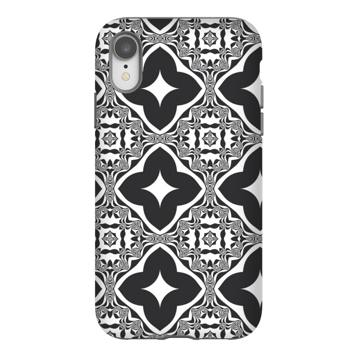 iPhone Xr StrongFit BLACK WHITE SQUARES by MALLIKA