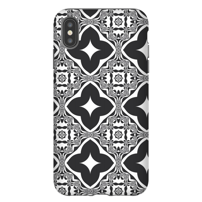 iPhone Xs Max StrongFit BLACK WHITE SQUARES by MALLIKA
