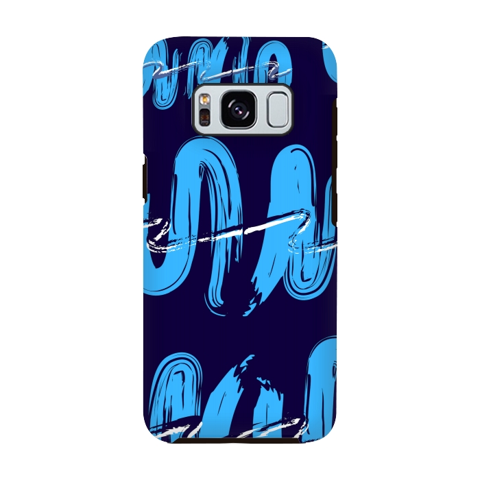 Galaxy S8 StrongFit ZIG ZAG BLUE  by MALLIKA