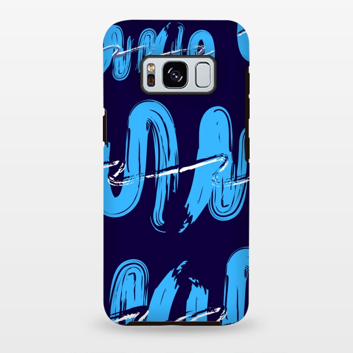 Galaxy S8 plus StrongFit ZIG ZAG BLUE  by MALLIKA