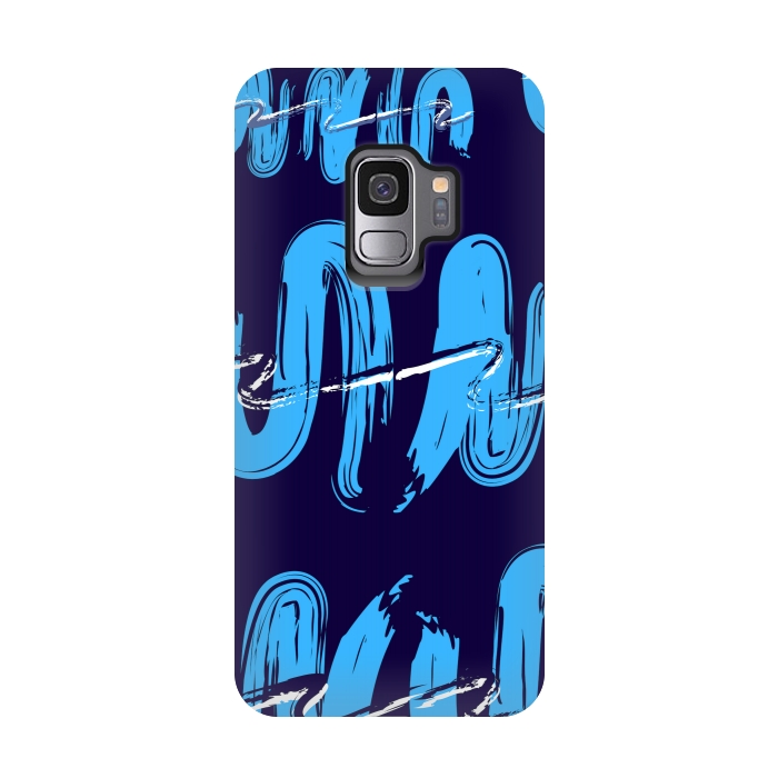 Galaxy S9 StrongFit ZIG ZAG BLUE  by MALLIKA