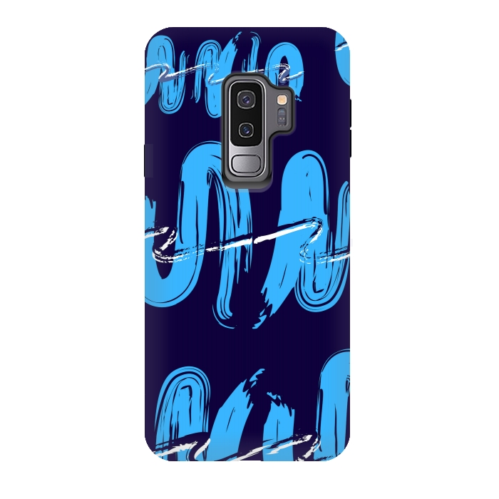 Galaxy S9 plus StrongFit ZIG ZAG BLUE  by MALLIKA