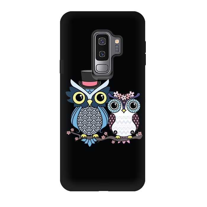 Galaxy S9 plus StrongFit Owl love  by Laura Nagel