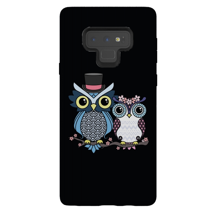 Galaxy Note 9 StrongFit Owl love  by Laura Nagel