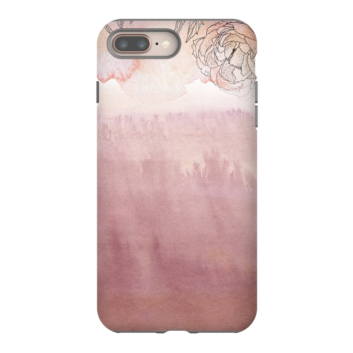 iPhone 7 plus StrongFit Blush ink and florals by  Utart