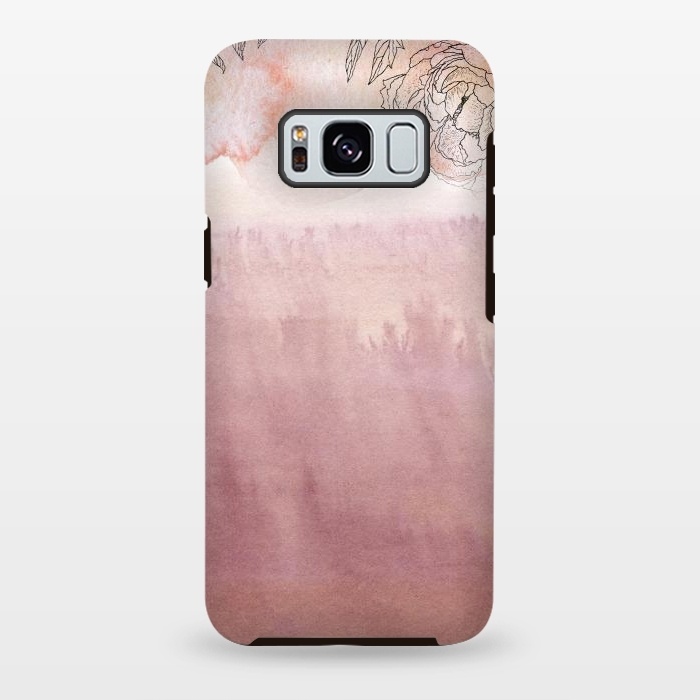 Galaxy S8 plus StrongFit Blush ink and florals by  Utart