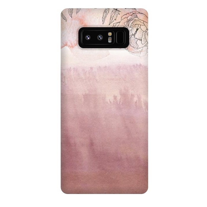 Galaxy Note 8 StrongFit Blush ink and florals by  Utart
