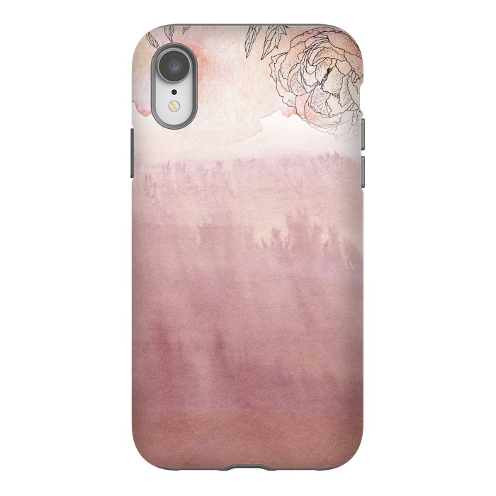 iPhone Xr StrongFit Blush ink and florals by  Utart