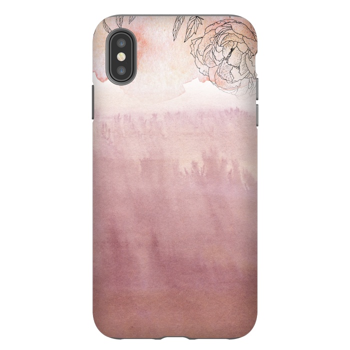 iPhone Xs Max StrongFit Blush ink and florals by  Utart