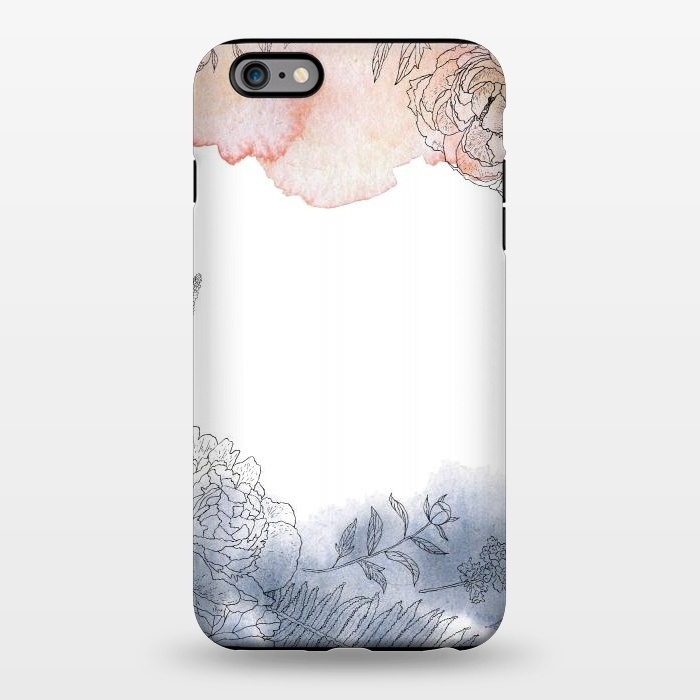 iPhone 6/6s plus StrongFit Blush and Blue Ink and Florals  by  Utart