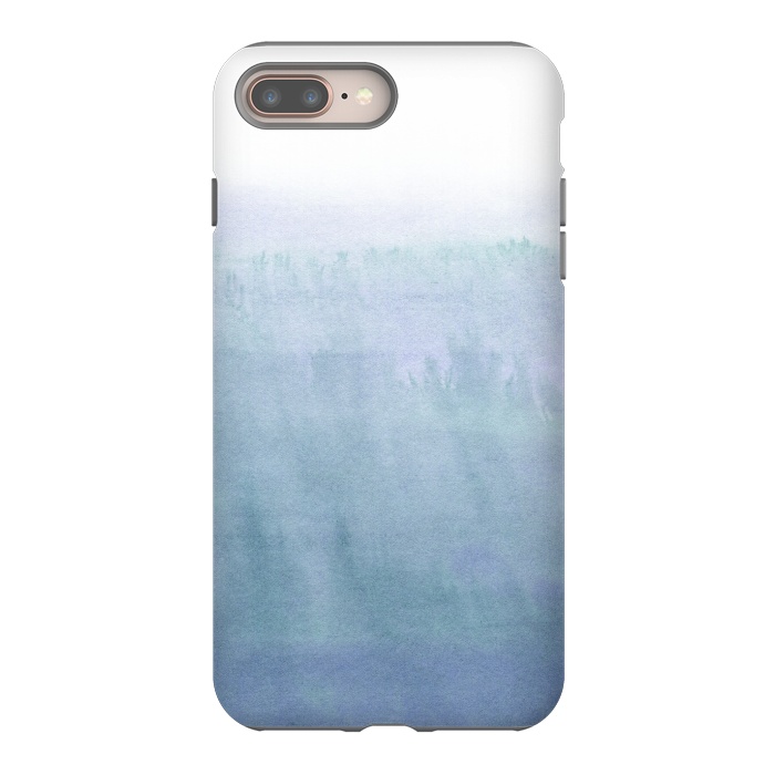 iPhone 7 plus StrongFit Blue watercolor ink landscape by  Utart