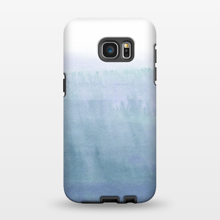 Galaxy S7 EDGE StrongFit Blue watercolor ink landscape by  Utart