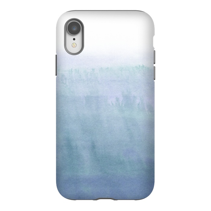 iPhone Xr StrongFit Blue watercolor ink landscape by  Utart