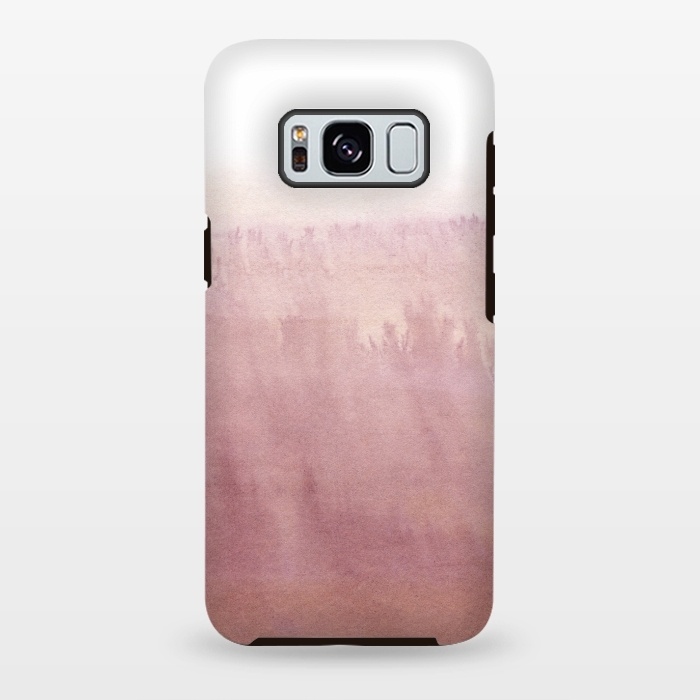 Galaxy S8 plus StrongFit Pink and White hand drawn ink landscape  by  Utart