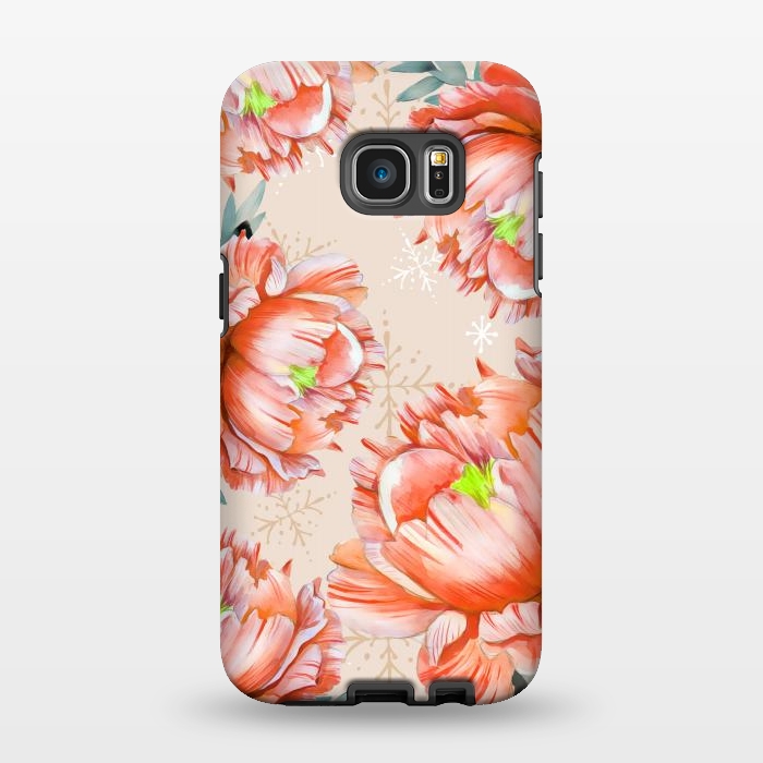 Galaxy S7 EDGE StrongFit Lovely Peony by Creativeaxle
