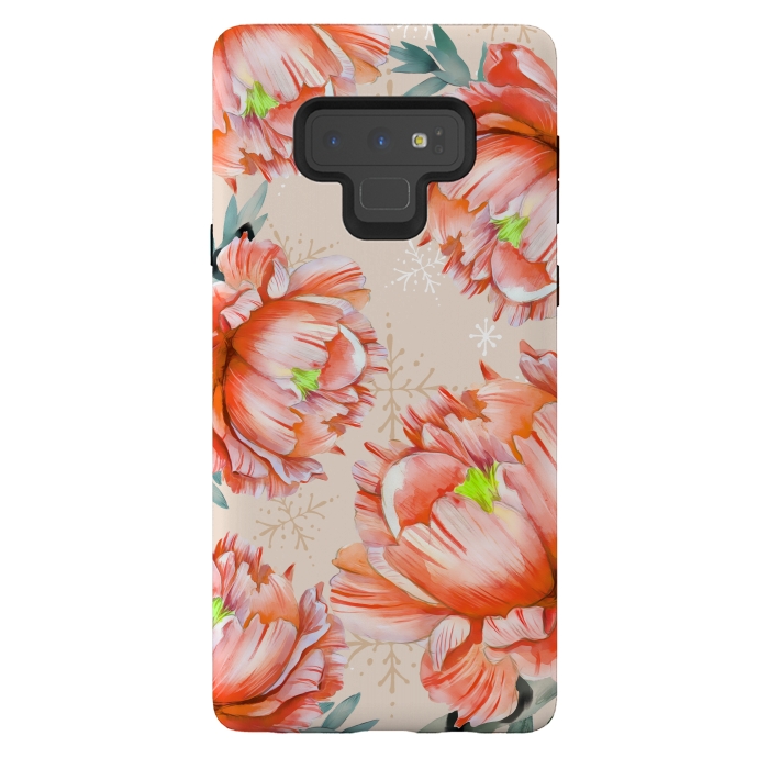 Galaxy Note 9 StrongFit Lovely Peony by Creativeaxle