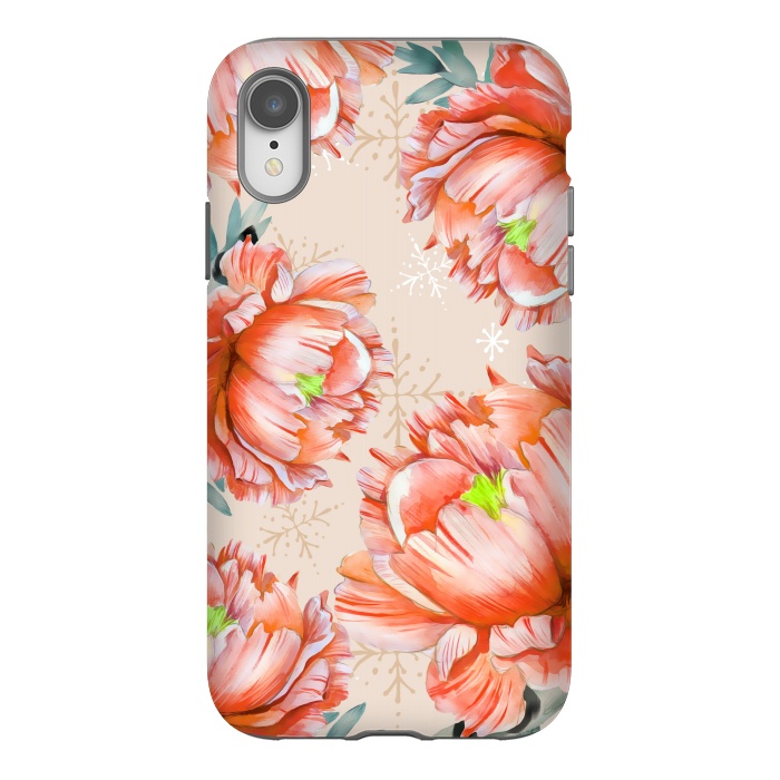 iPhone Xr StrongFit Lovely Peony by Creativeaxle