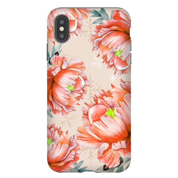 iPhone Xs Max StrongFit Lovely Peony by Creativeaxle