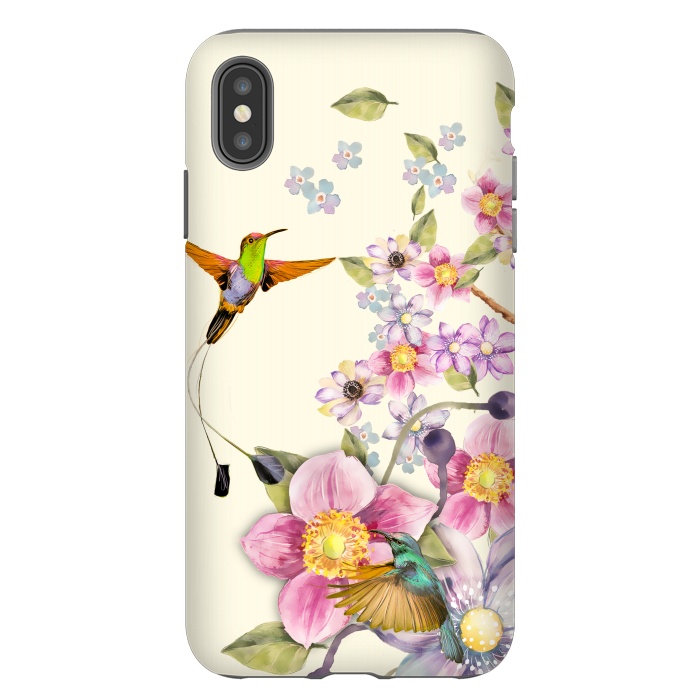 iPhone Xs Max StrongFit Tropical Kingfisher by Creativeaxle