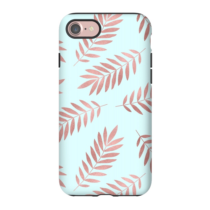 iPhone 7 StrongFit Rose Gold Leaves by Creativeaxle
