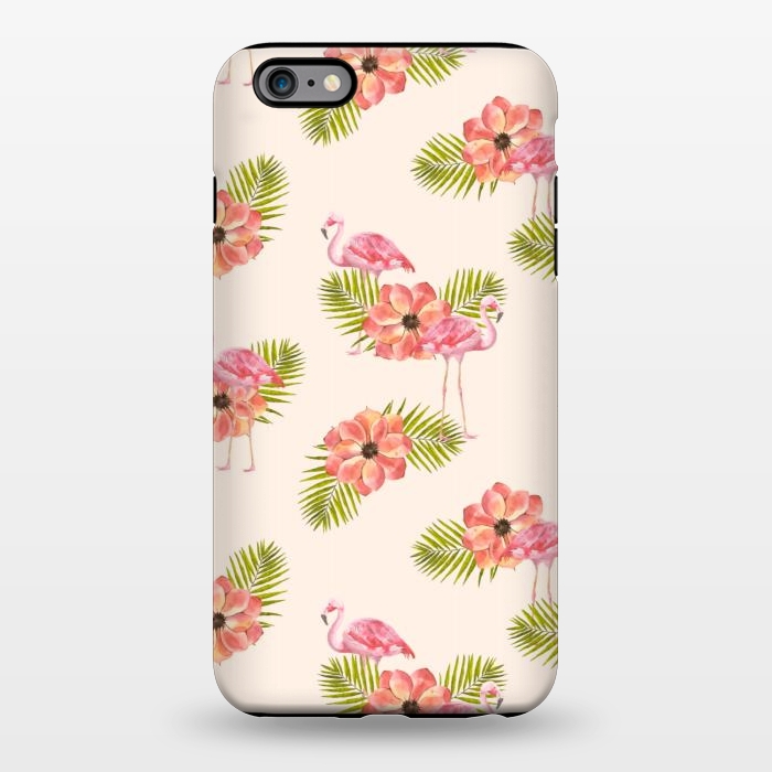 iPhone 6/6s plus StrongFit Flamingo and Floral Pattern by Creativeaxle