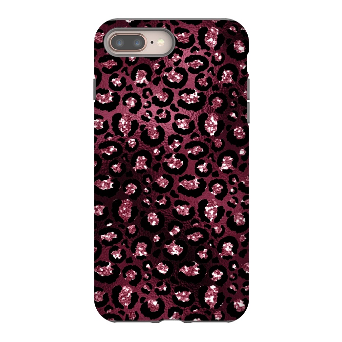 iPhone 7 plus StrongFit Purple Pink Cheetah Skin by  Utart