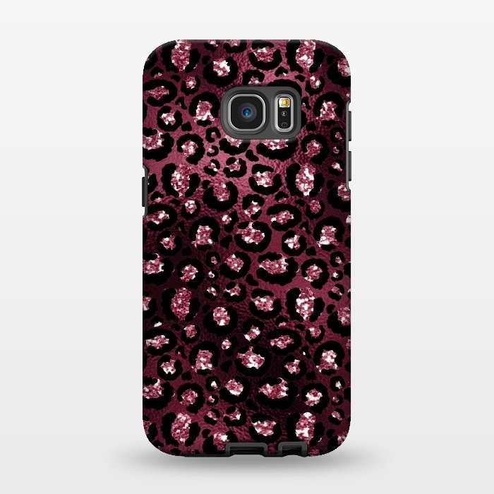 Galaxy S7 EDGE StrongFit Purple Pink Cheetah Skin by  Utart