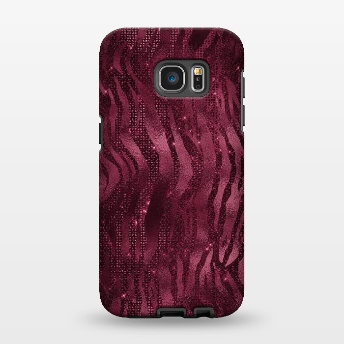 Galaxy S7 EDGE StrongFit Purple Pink Tiger Skin by  Utart
