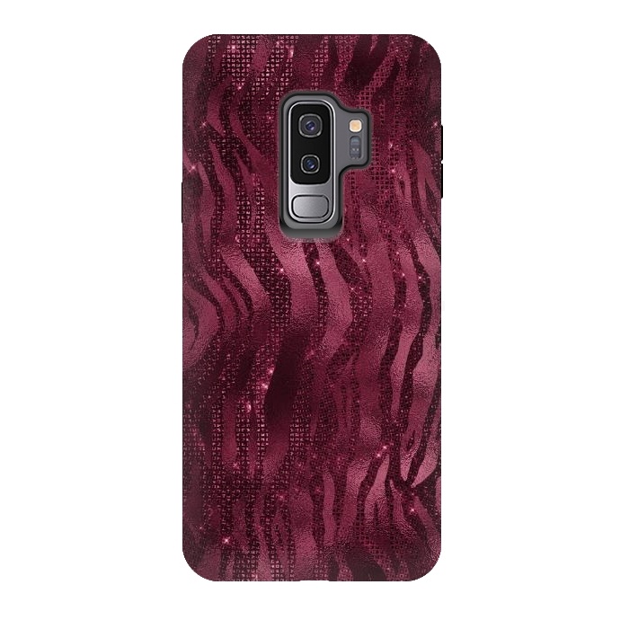 Galaxy S9 plus StrongFit Purple Pink Tiger Skin by  Utart