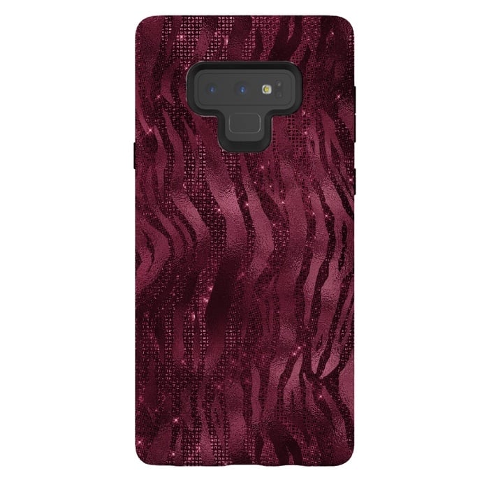 Galaxy Note 9 StrongFit Purple Pink Tiger Skin by  Utart