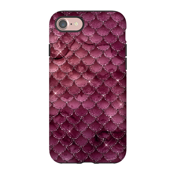 iPhone 7 StrongFit Purple Silver Mermaid Scales by  Utart
