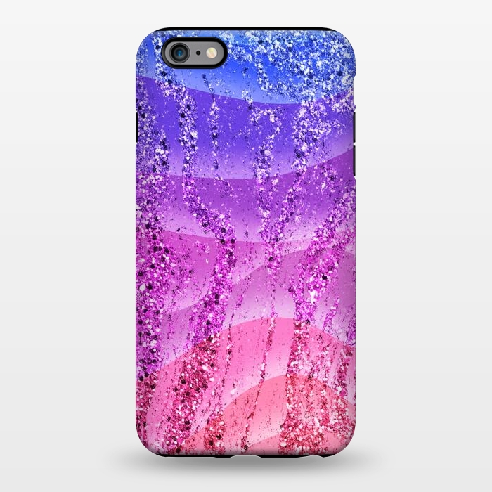 iPhone 6/6s plus StrongFit Gradient purple pink glitter marble by Oana 