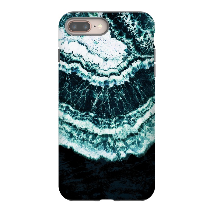 iPhone 7 plus StrongFit Dark green agate marble by Oana 