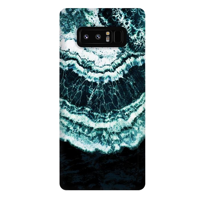 Galaxy Note 8 StrongFit Dark green agate marble by Oana 