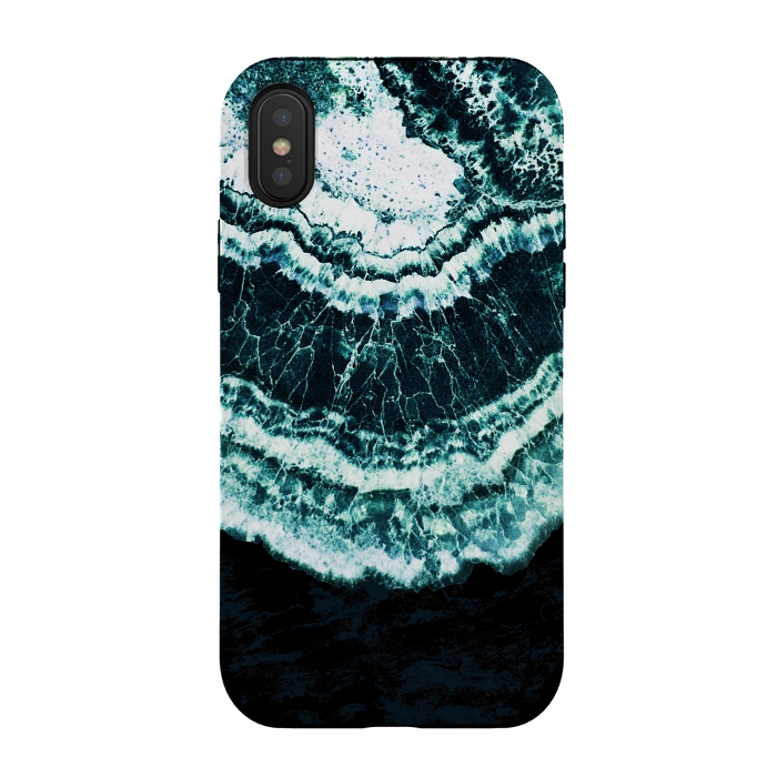 iPhone Xs / X StrongFit Dark green agate marble by Oana 