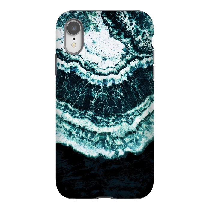 iPhone Xr StrongFit Dark green agate marble by Oana 