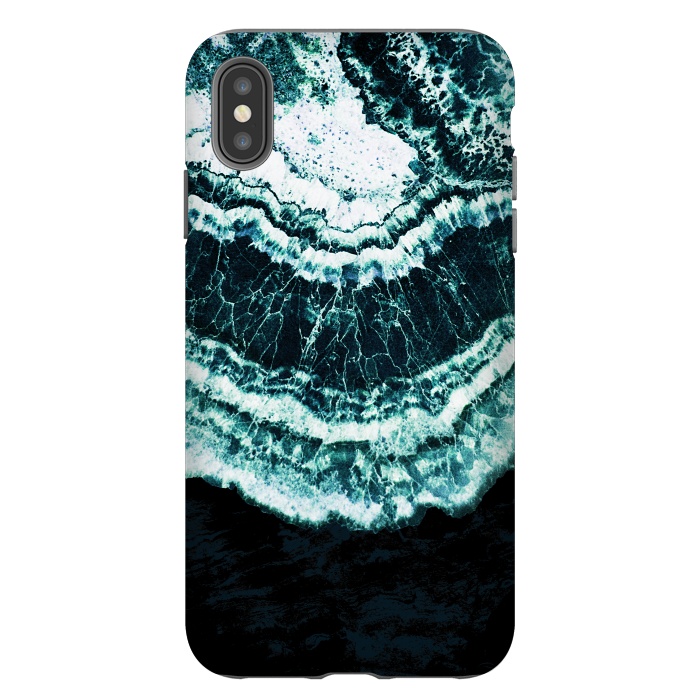 iPhone Xs Max StrongFit Dark green agate marble by Oana 