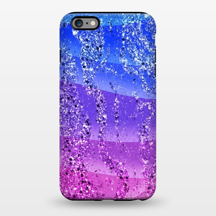 iPhone 6/6s plus StrongFit Blue purple gradient glitter waves by Oana 
