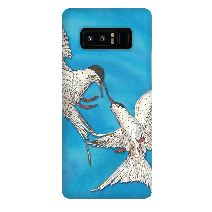 Galaxy Note 8 StrongFit Arctic Terns by Lotti Brown