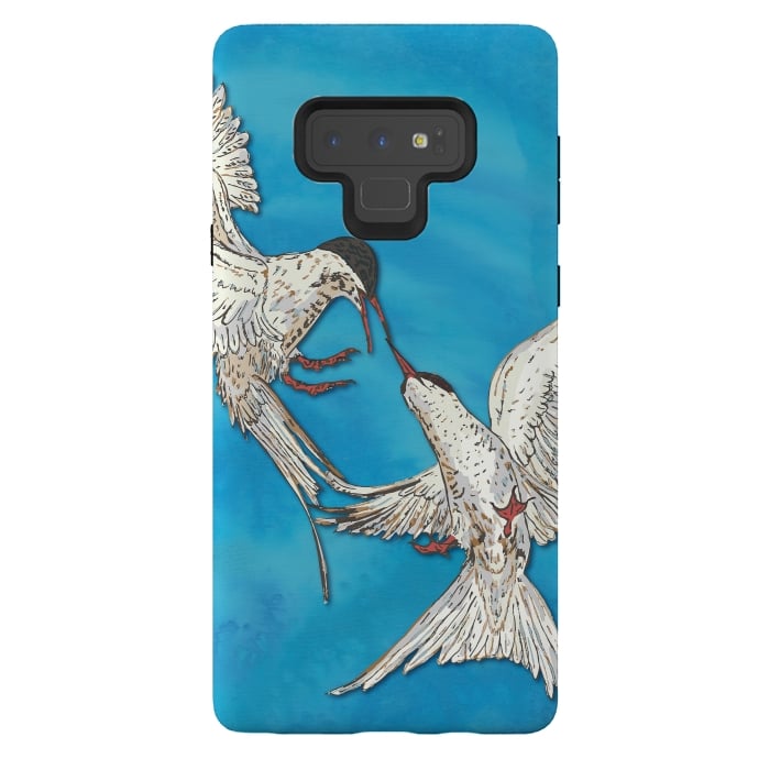 Galaxy Note 9 StrongFit Arctic Terns by Lotti Brown