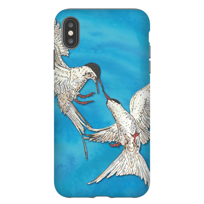 iPhone Xs Max StrongFit Arctic Terns by Lotti Brown