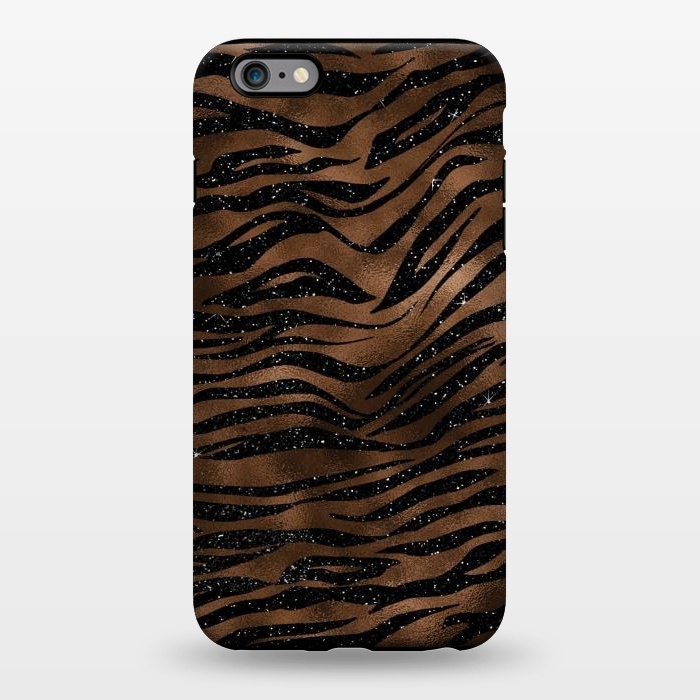 iPhone 6/6s plus StrongFit Jungle Journey - Copper Safari Tiger Skin Pattern  by  Utart
