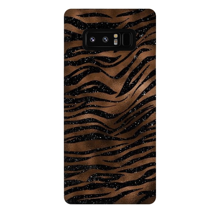 Galaxy Note 8 StrongFit Jungle Journey - Copper Safari Tiger Skin Pattern  by  Utart