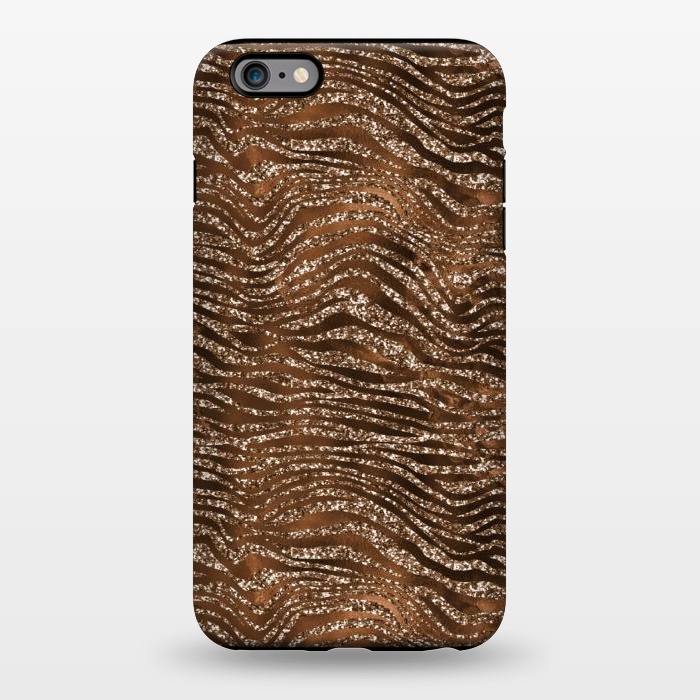 iPhone 6/6s plus StrongFit Jungle Journey - Copper Safari Tiger Skin Pattern 1 by  Utart