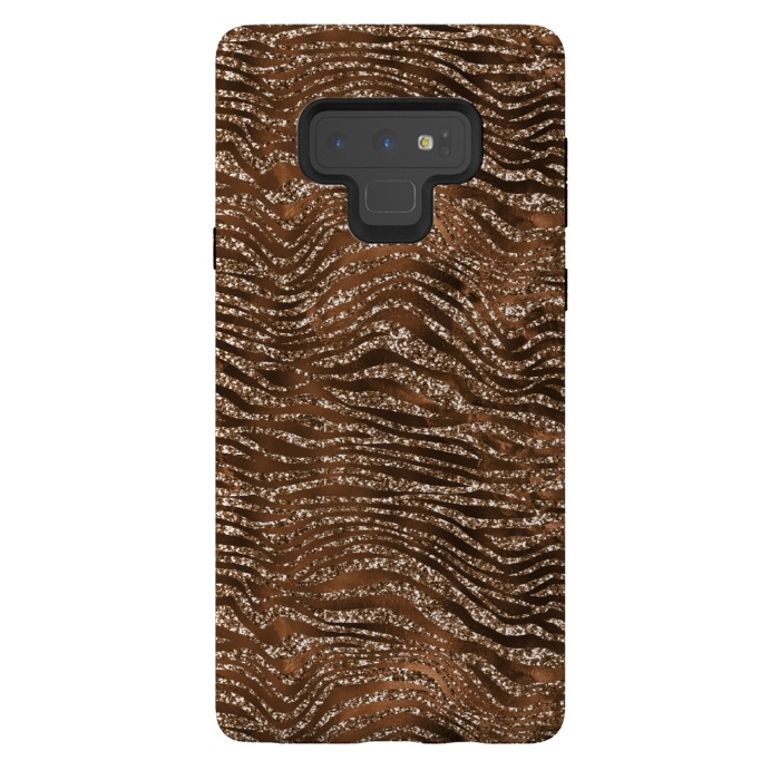Galaxy Note 9 StrongFit Jungle Journey - Copper Safari Tiger Skin Pattern 1 by  Utart