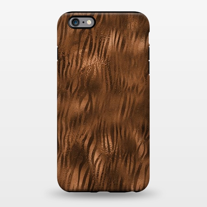 iPhone 6/6s plus StrongFit Jungle Journey - Copper Safari Tiger Skin Pattern 2 by  Utart