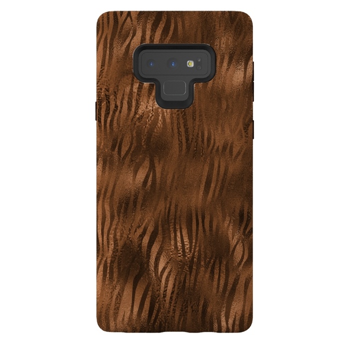 Galaxy Note 9 StrongFit Jungle Journey - Copper Safari Tiger Skin Pattern 2 by  Utart